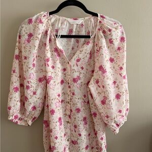 LC Lauren Conrad Floral Blouse Size Small